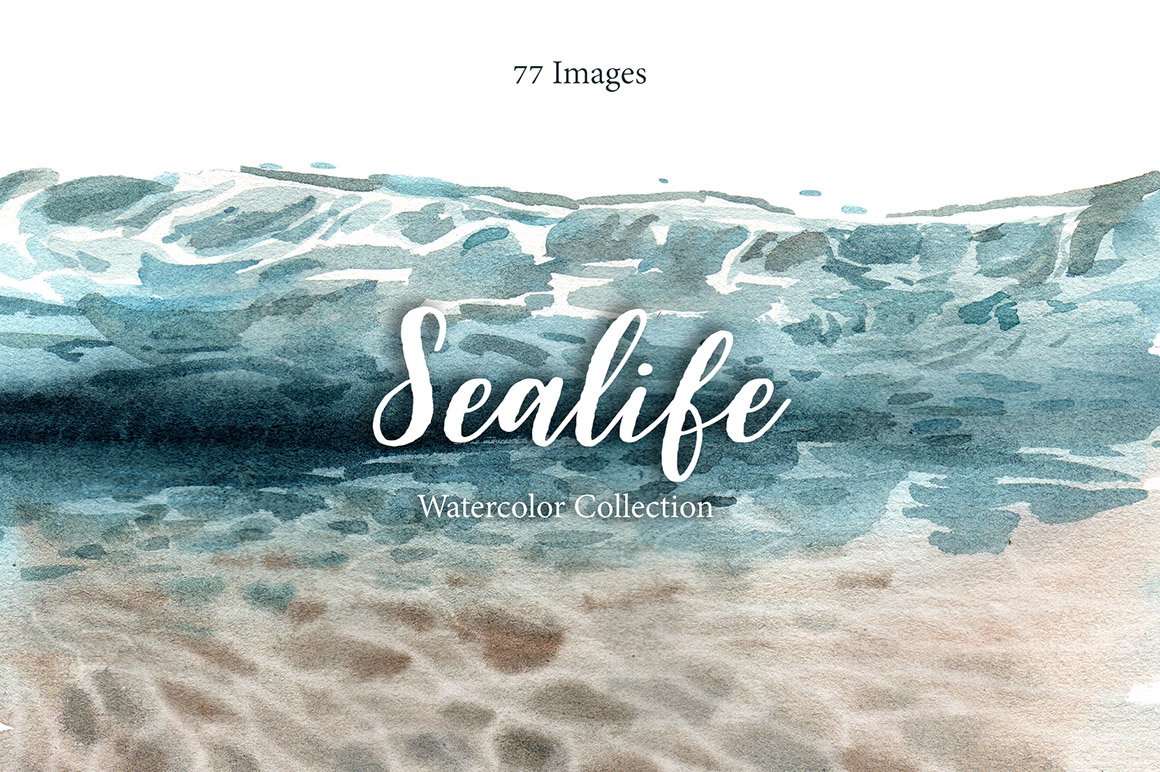 Sea Life in the Ocean Watercolor