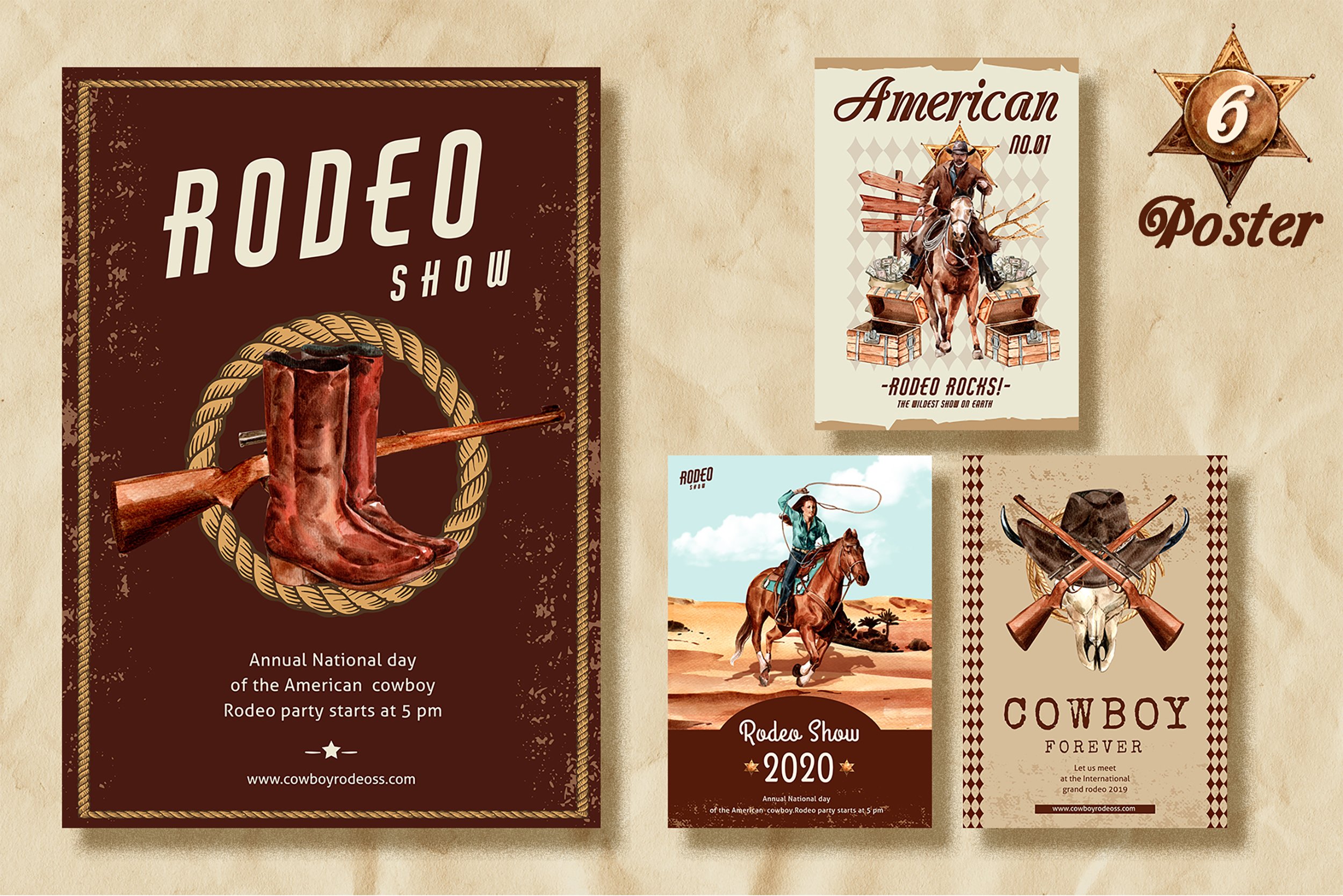 The Story of Cowboy Hero Watercolors Set