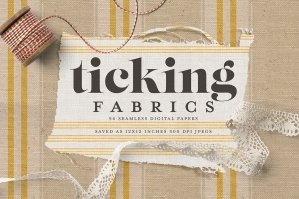Ticking Fabrics Seamless Papers
