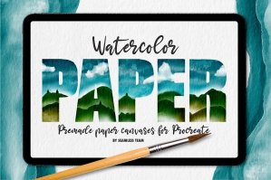 Watercolor Paper Canvases for Procreate