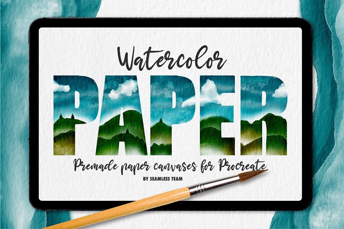 Watercolor Paper Canvases for Procreate