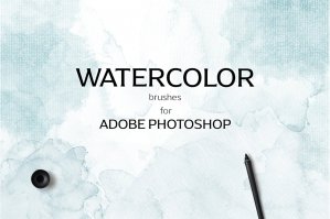 Watercolor Photoshop Brush Set