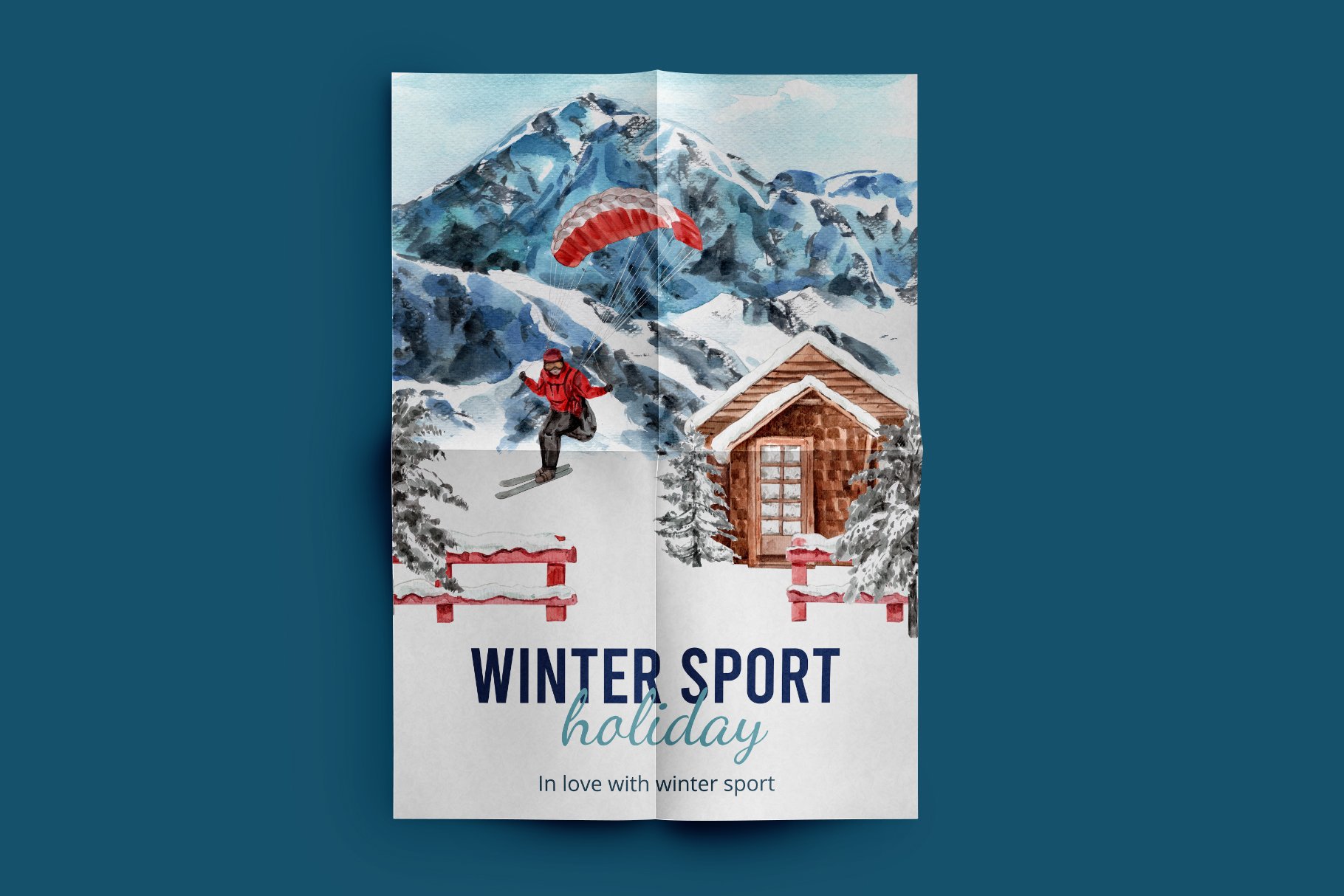 Winter Sports Watercolor