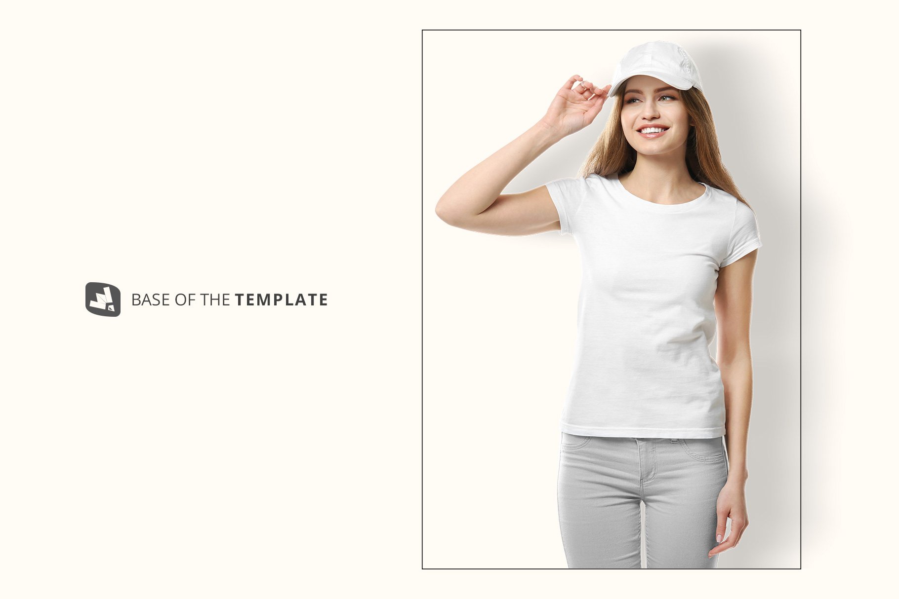 Women's T-Shirt With Cap Mockup