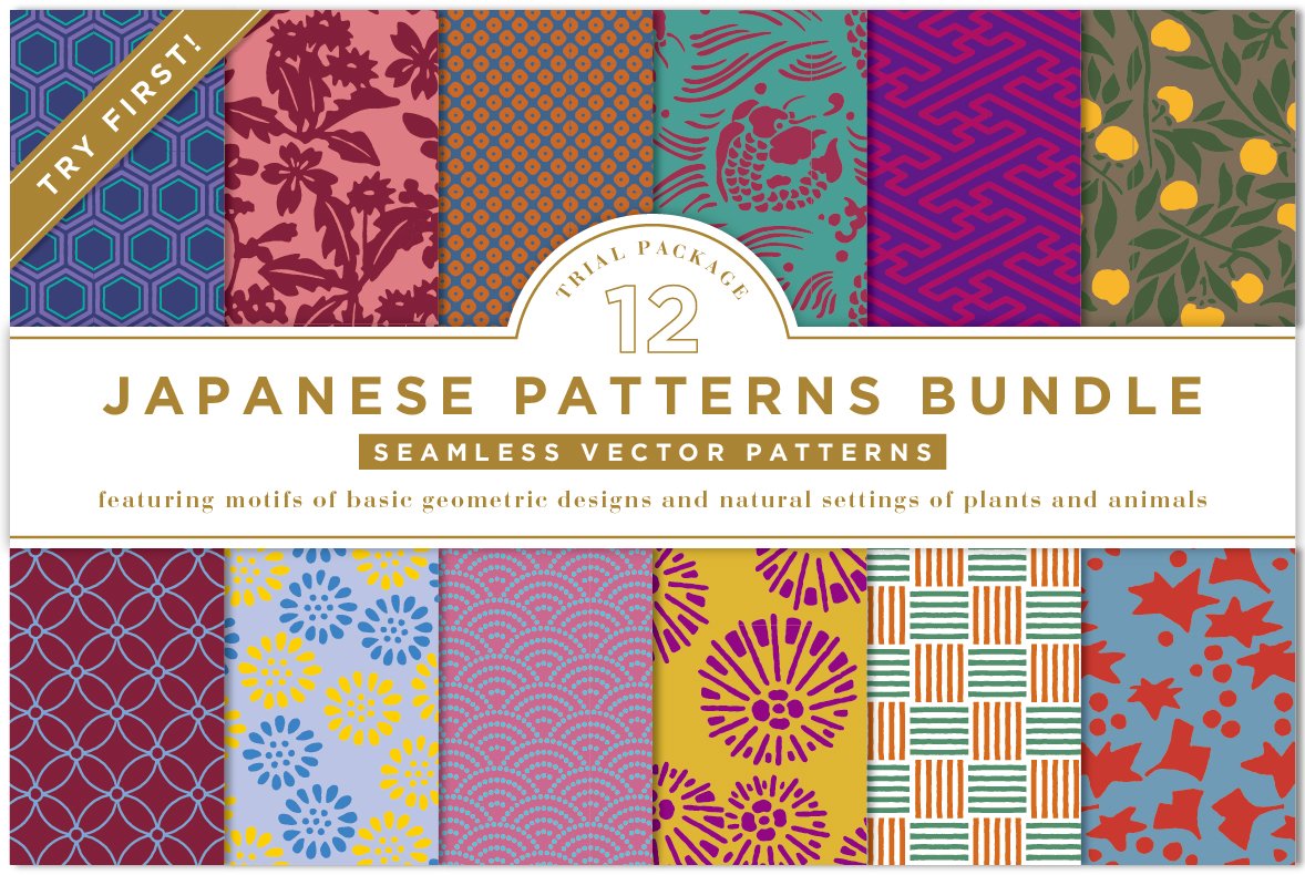 12 Innovative Japanese Patterns Bundle
