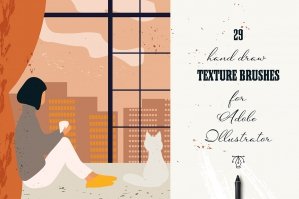 29 Vector Texture Brushes