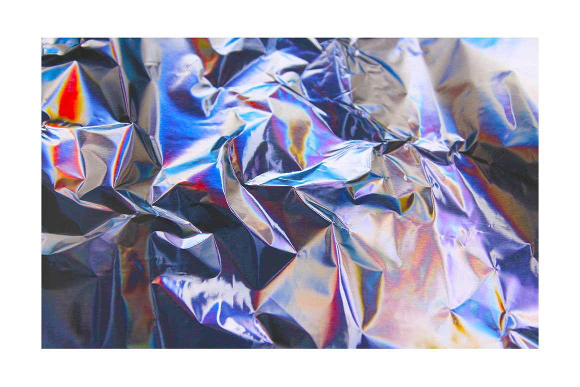 90 Holographic Crumpled Foil Textures