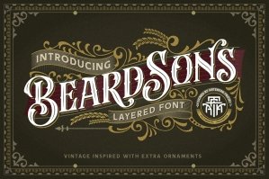 Beardsons - Layered Font