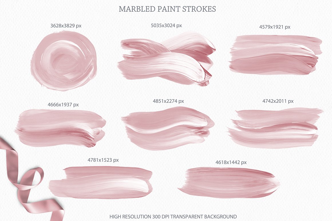 Blush Pink Paint Brush Strokes