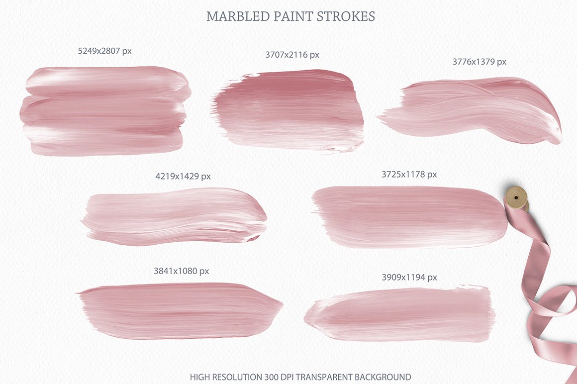 Blush Pink Paint Brush Strokes - Design Cuts