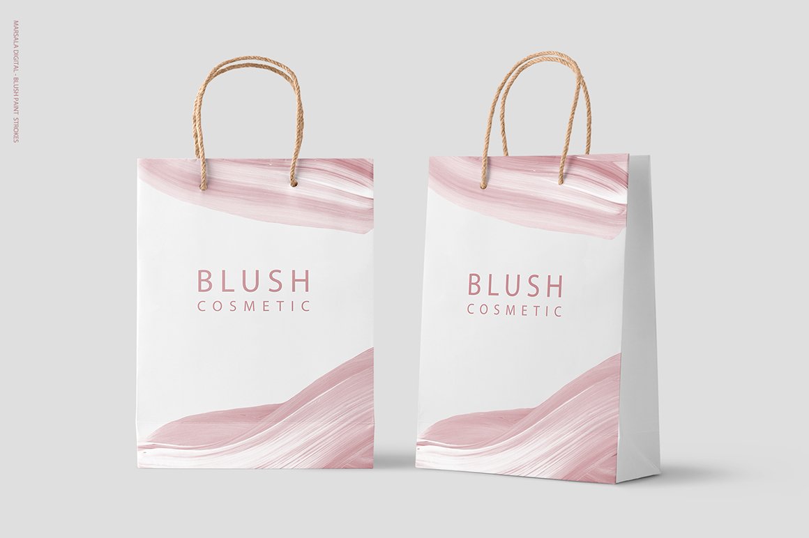 Blush Pink Paint Brush Strokes