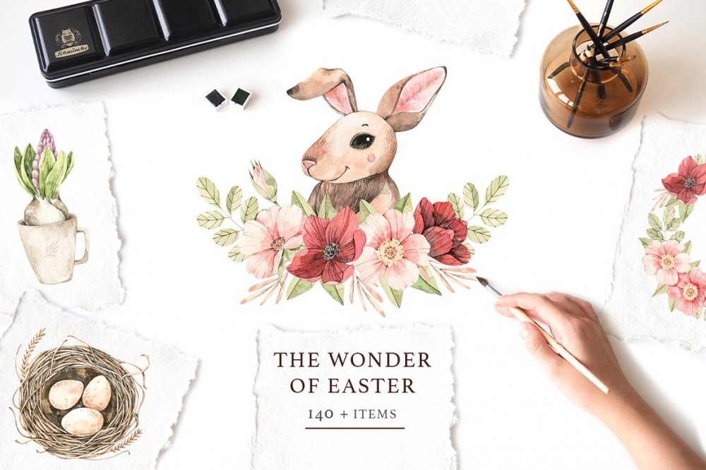 Easter Bunny – Spring Watercolor