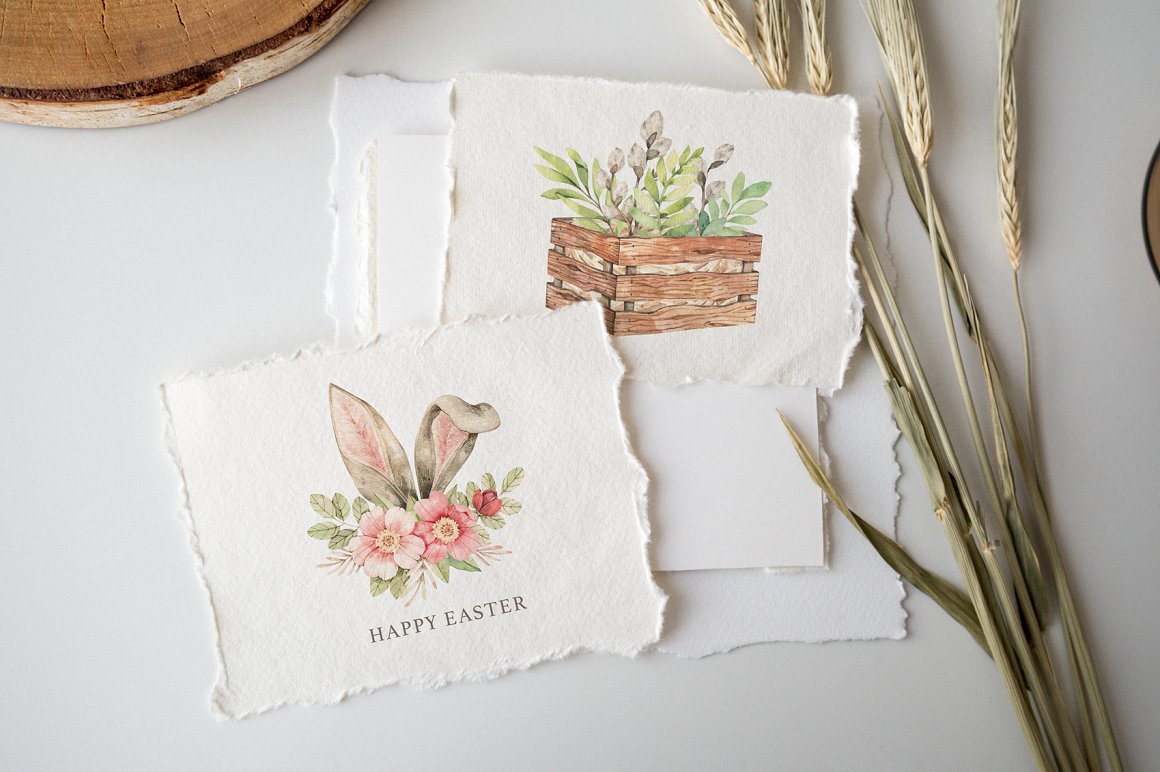 Easter Bunny - Spring Watercolor
