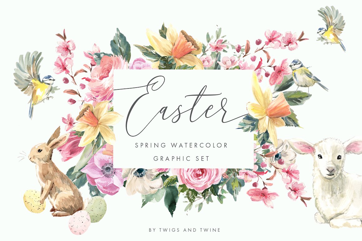 Easter - Handpainted Watercolor Clipart