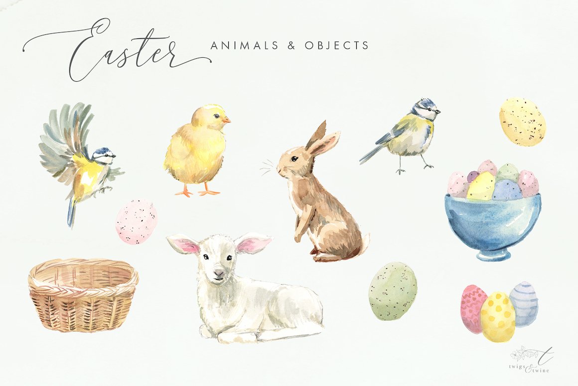 Easter - Handpainted Watercolor Clipart