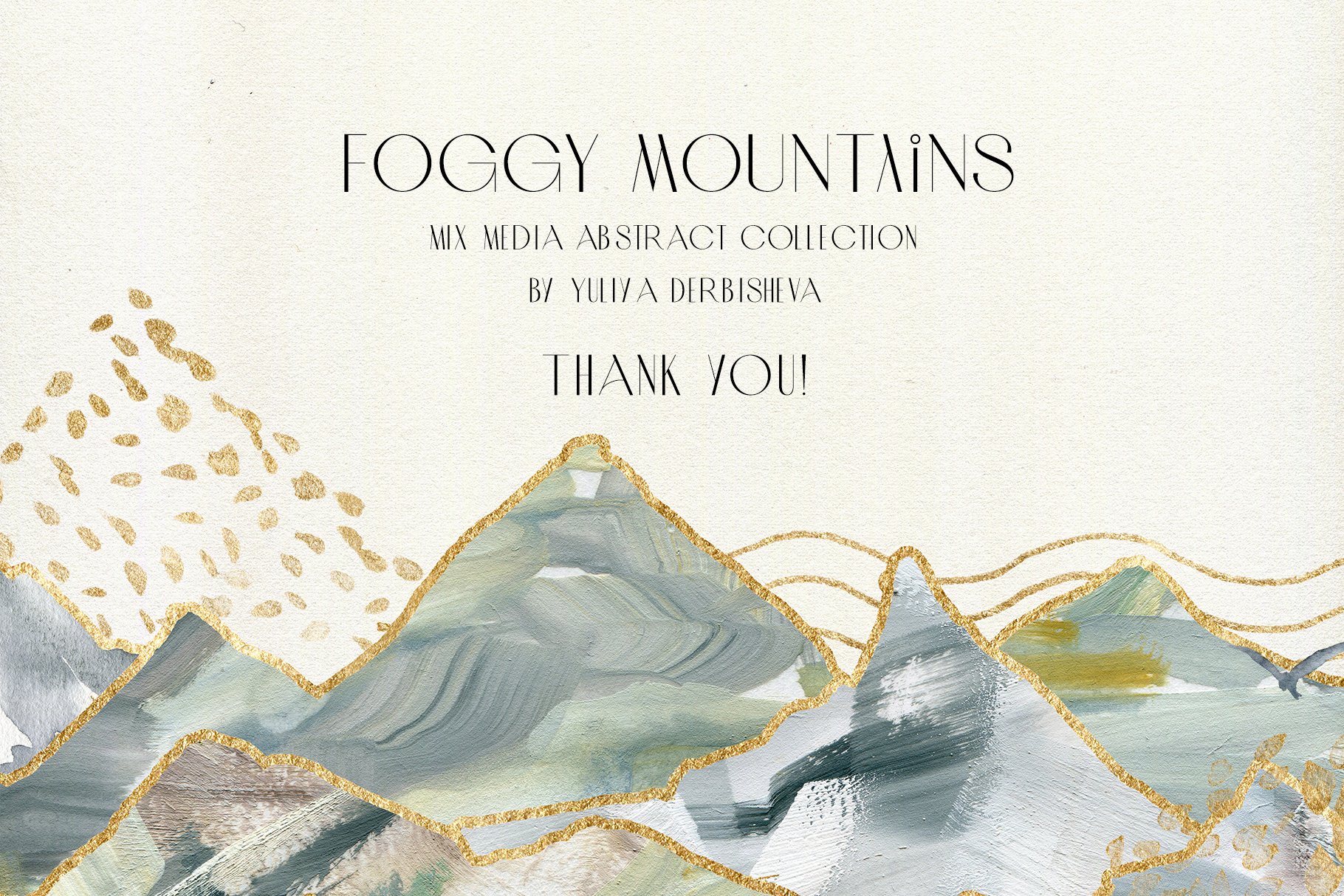 Foggy Mountains - Watercolor Abstract Collection