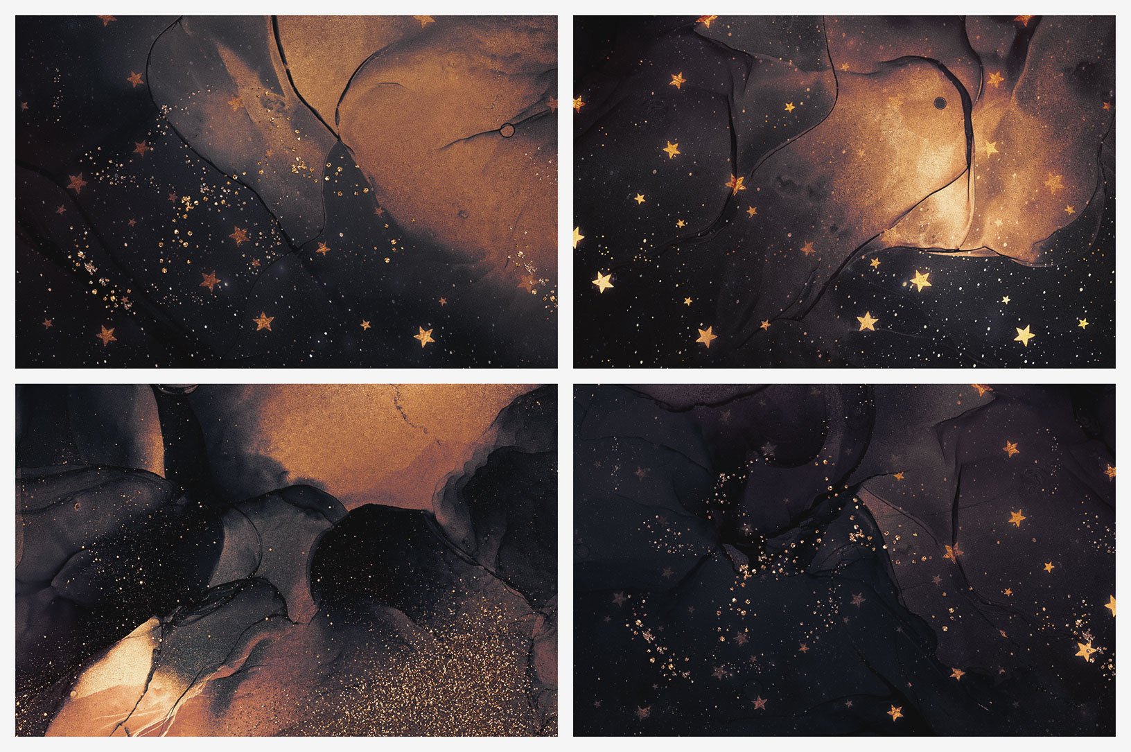 Gold Ink & Galaxy Backgrounds Vol. 2