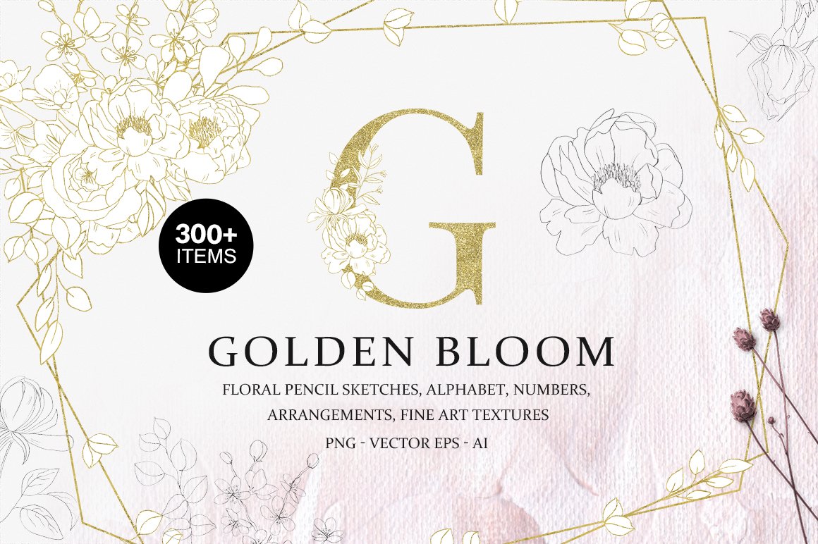 Golden Bloom Graphic Collection