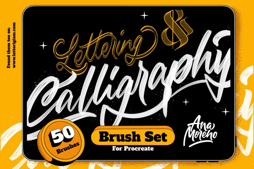 Calligraphy Brush Procreate 2 Graphic by Dansdesign · Creative Fabrica
