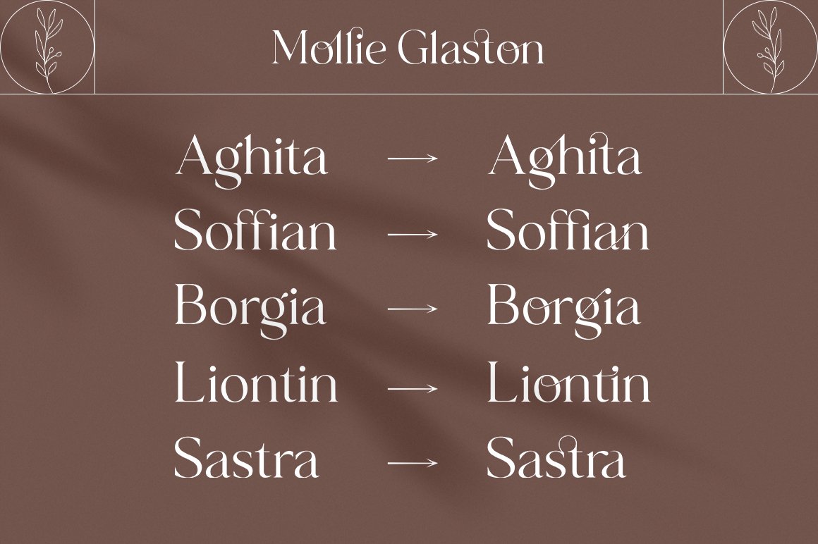 Mollie Glaston - Modern Ligature Serif