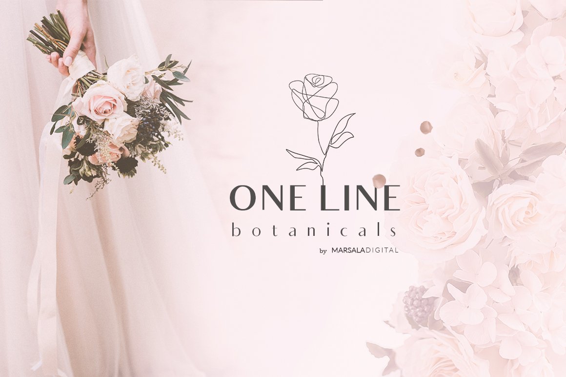 One Line Botanical Drawings