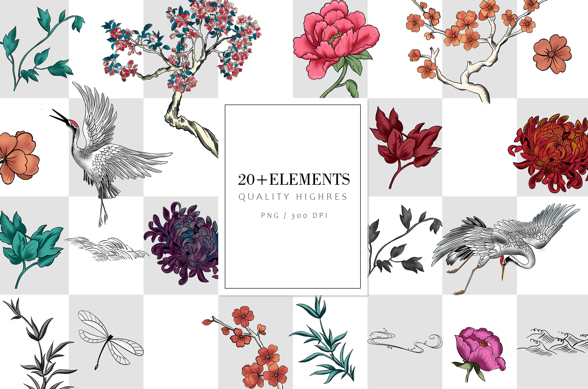 Oriental Elements Wonderful Patterns