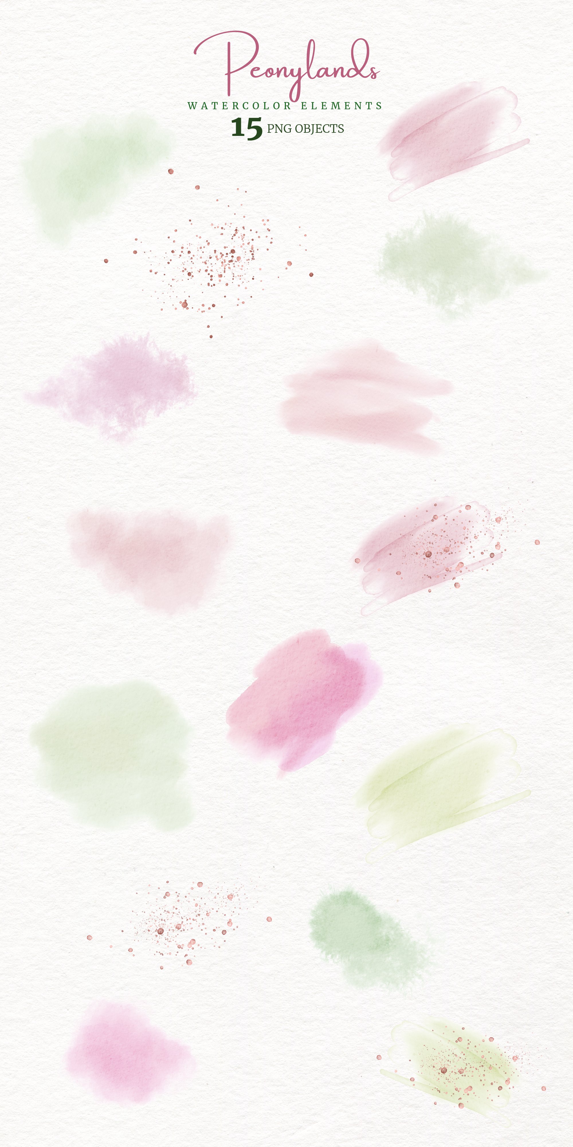 Peonies, Rose Gold Animals & Florals, Watercolor
