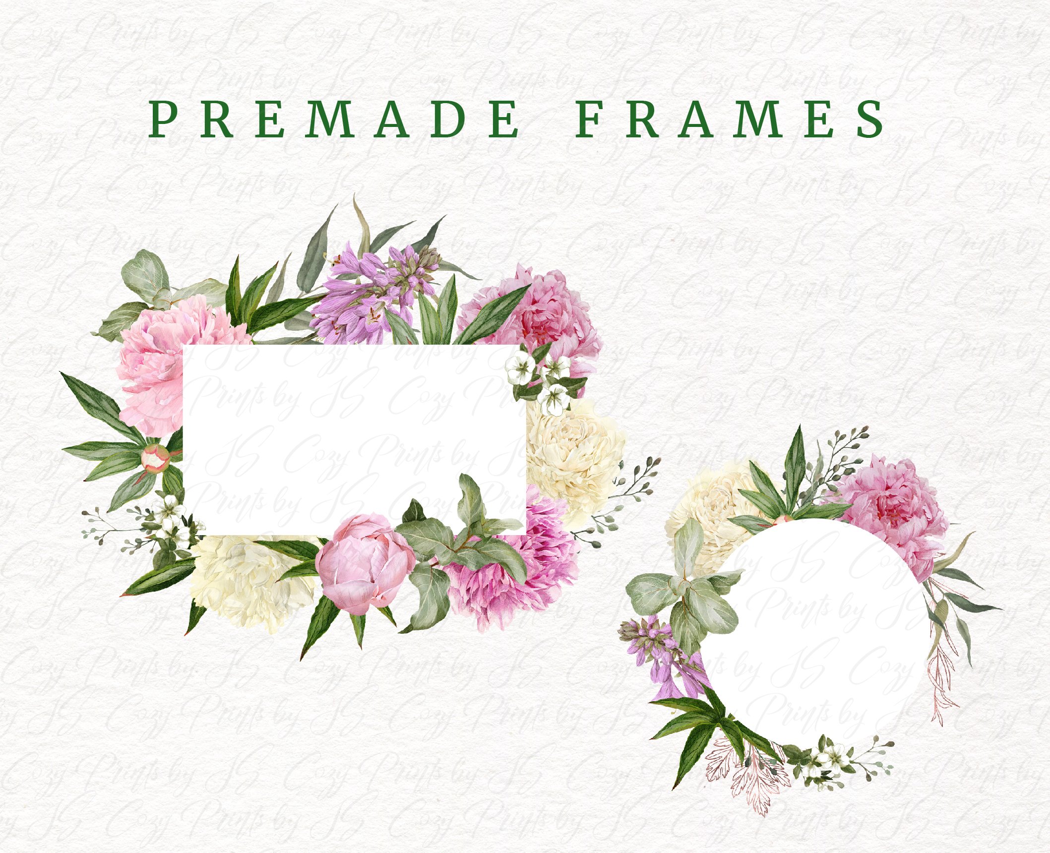 Peonies, Rose Gold Animals & Florals, Watercolor