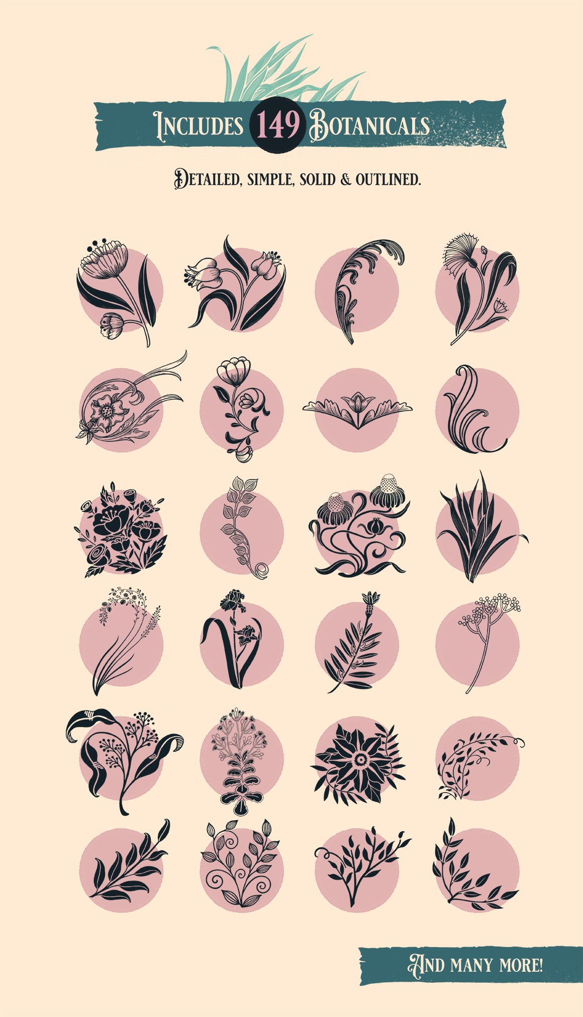 Procreate Botanical Stamp Pack