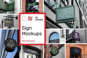 Sign Mockups and Storefront Mockups