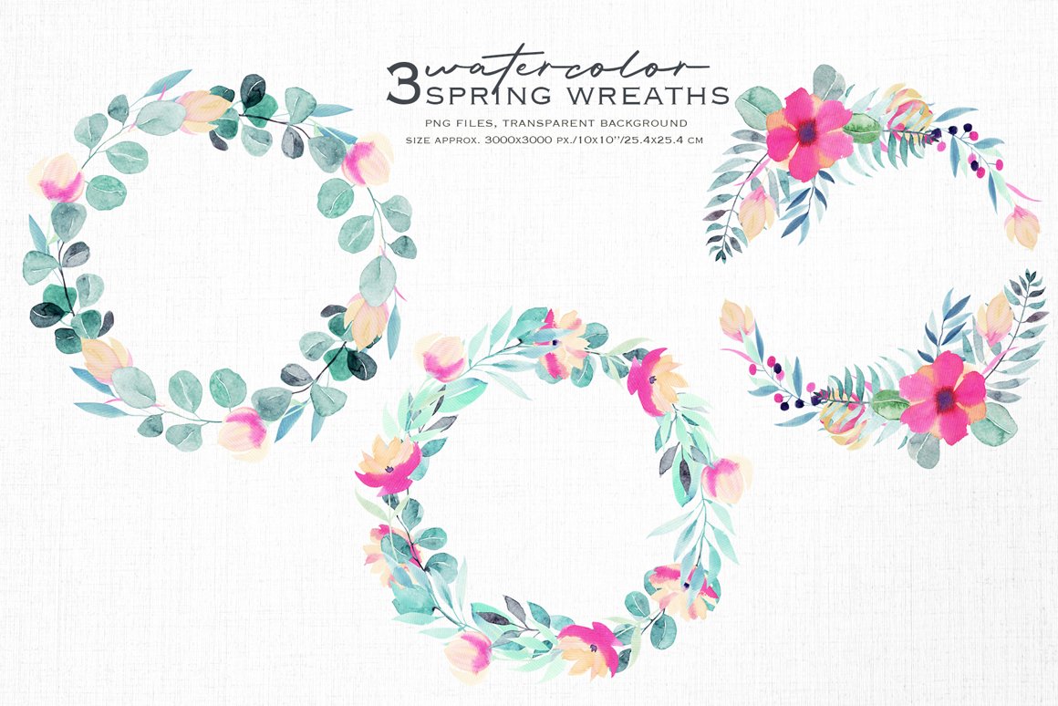 Spring is Here - Watercolor Floral Collection