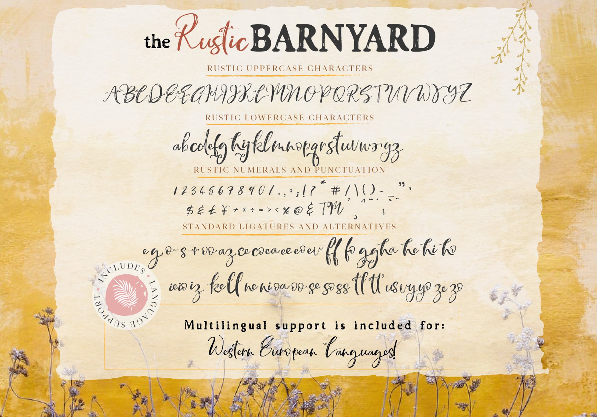 The Rustic Barnyard Font Collection