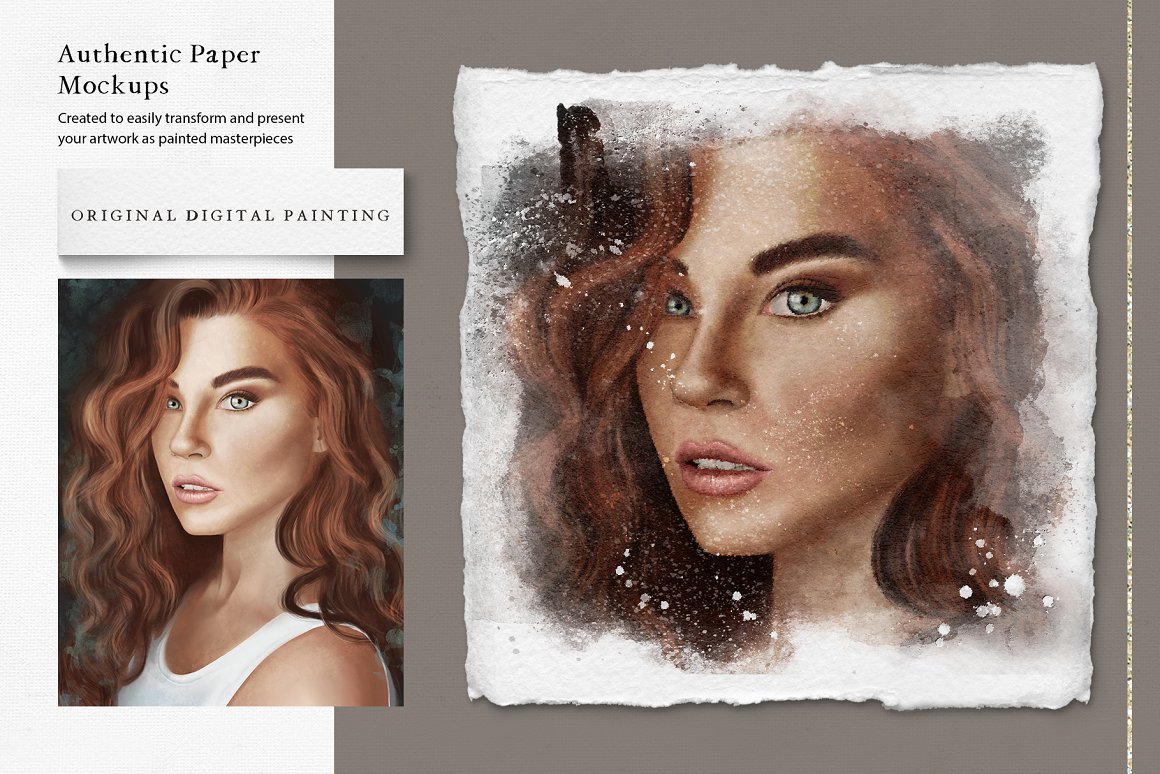 Watercolor Paper Mockup Creator & Texture Pack