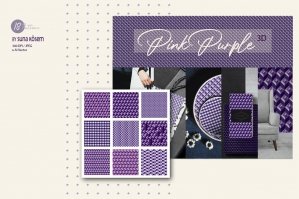 Pink Purple 3D Vector Textures
