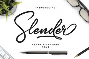 Slender Clean Signature Font