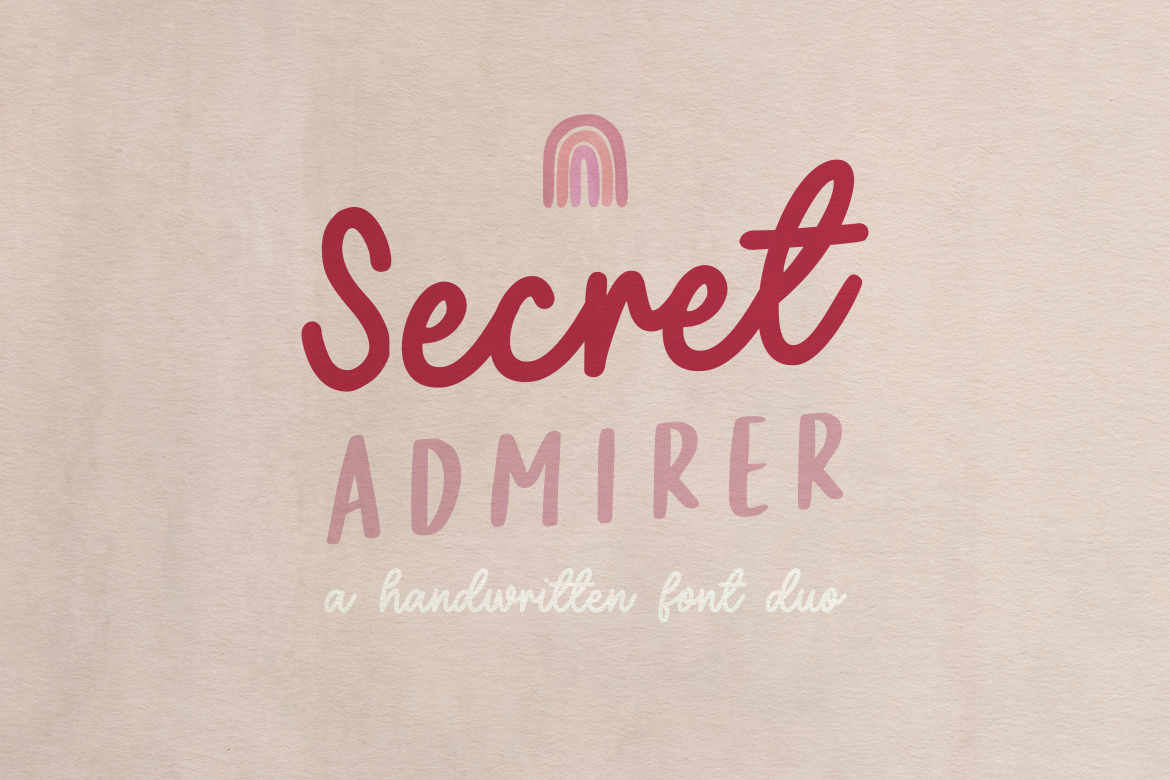 Secret Admirer Handwritten Font Duo - Design Cuts