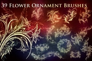 39 Flower Ornament Brushes