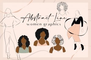 Abstract Line Women Illustrations Collection
