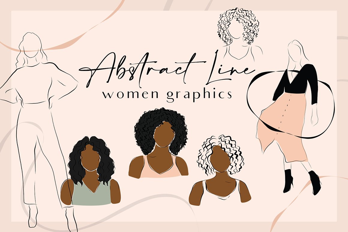 Abstract Line Women Illustrations Collection