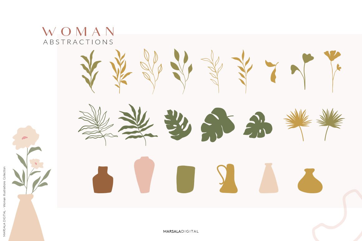 Abstract Women Illustrations Collection V1