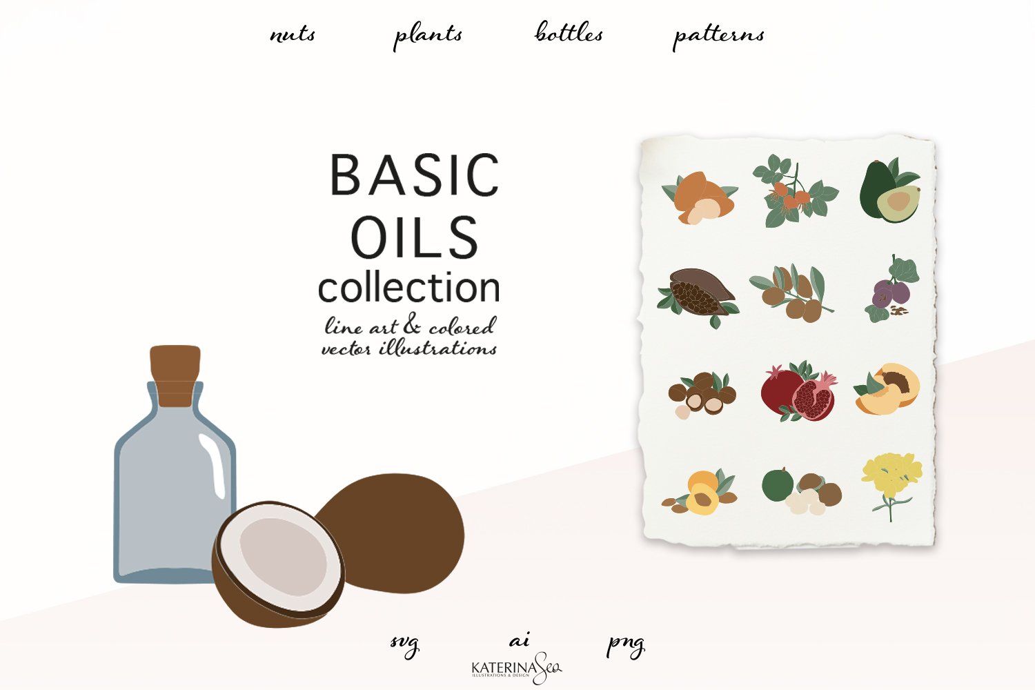 Basic Oils Vector Clipart