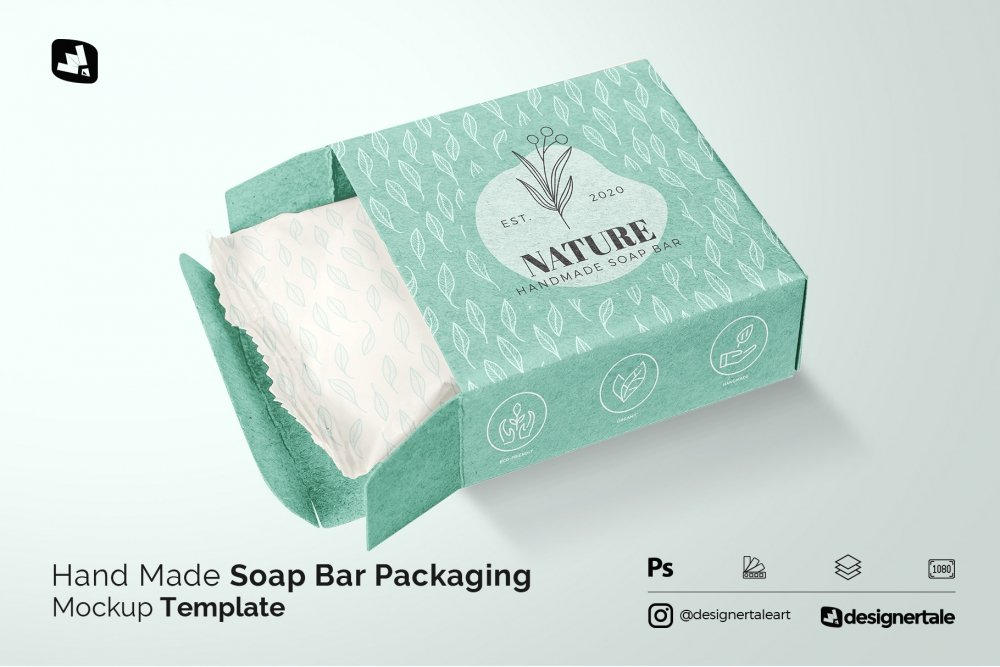 Handmade Soap Bar Packaging Mockup - Design Cuts