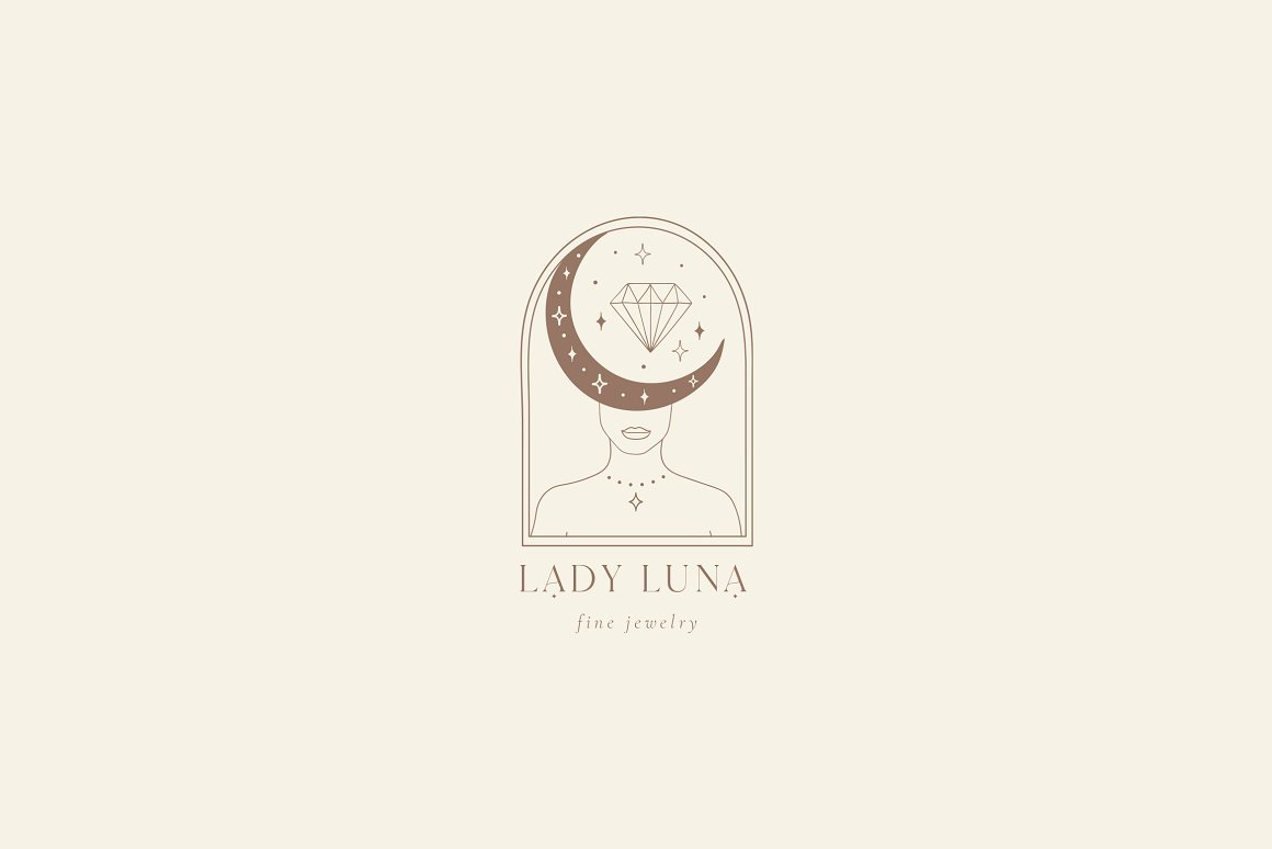 Lady Luna Pre-Made Brand Logo Designs