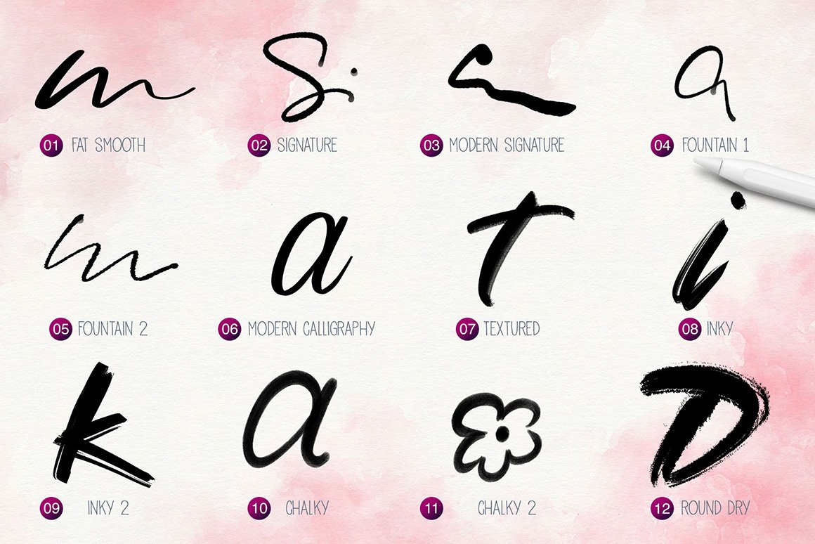 Procreate Lettering Brushes Pack