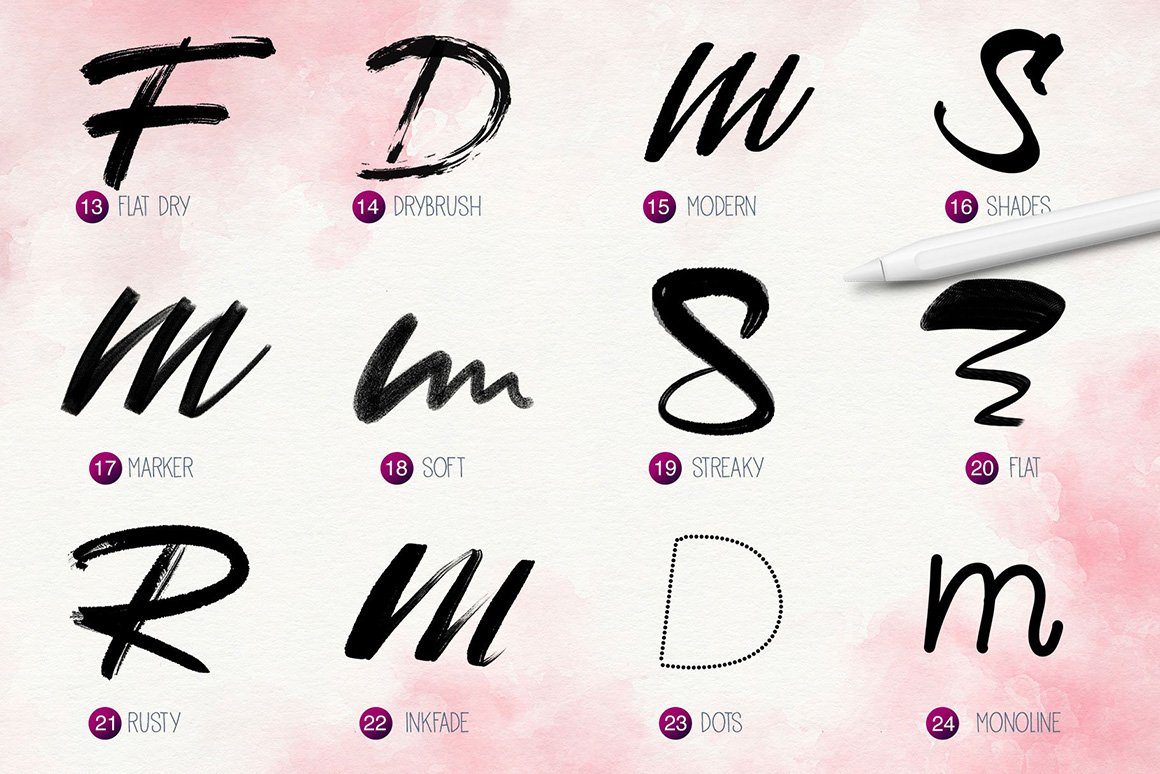 Procreate Lettering Brushes Pack