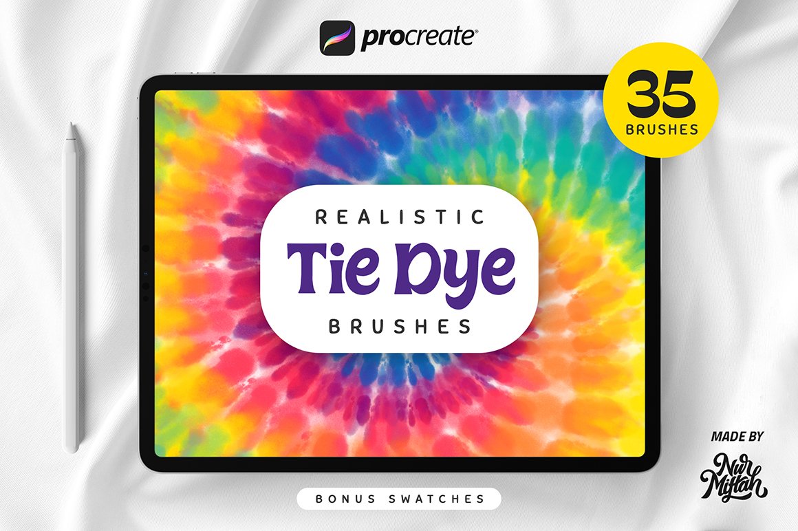 Procreate Realistic Tie Dye Brushes