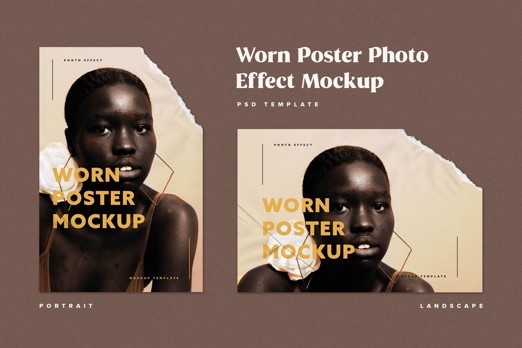 Ripped Paper Poster Mockup Set