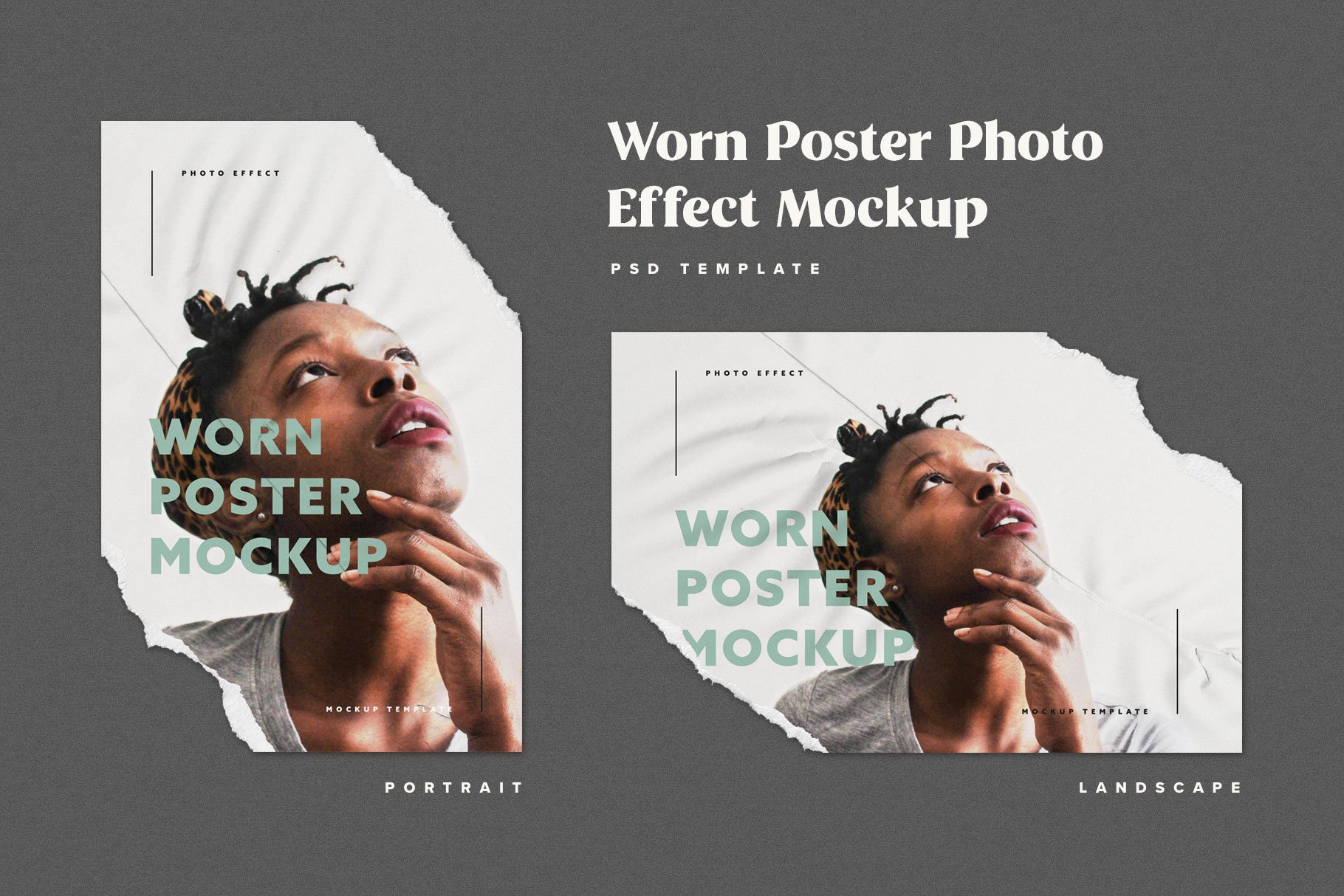 Ripped Paper Poster Mockup Set
