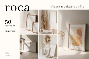 Roca Frame Mockup Bundle - JPG + PSD Smart Object