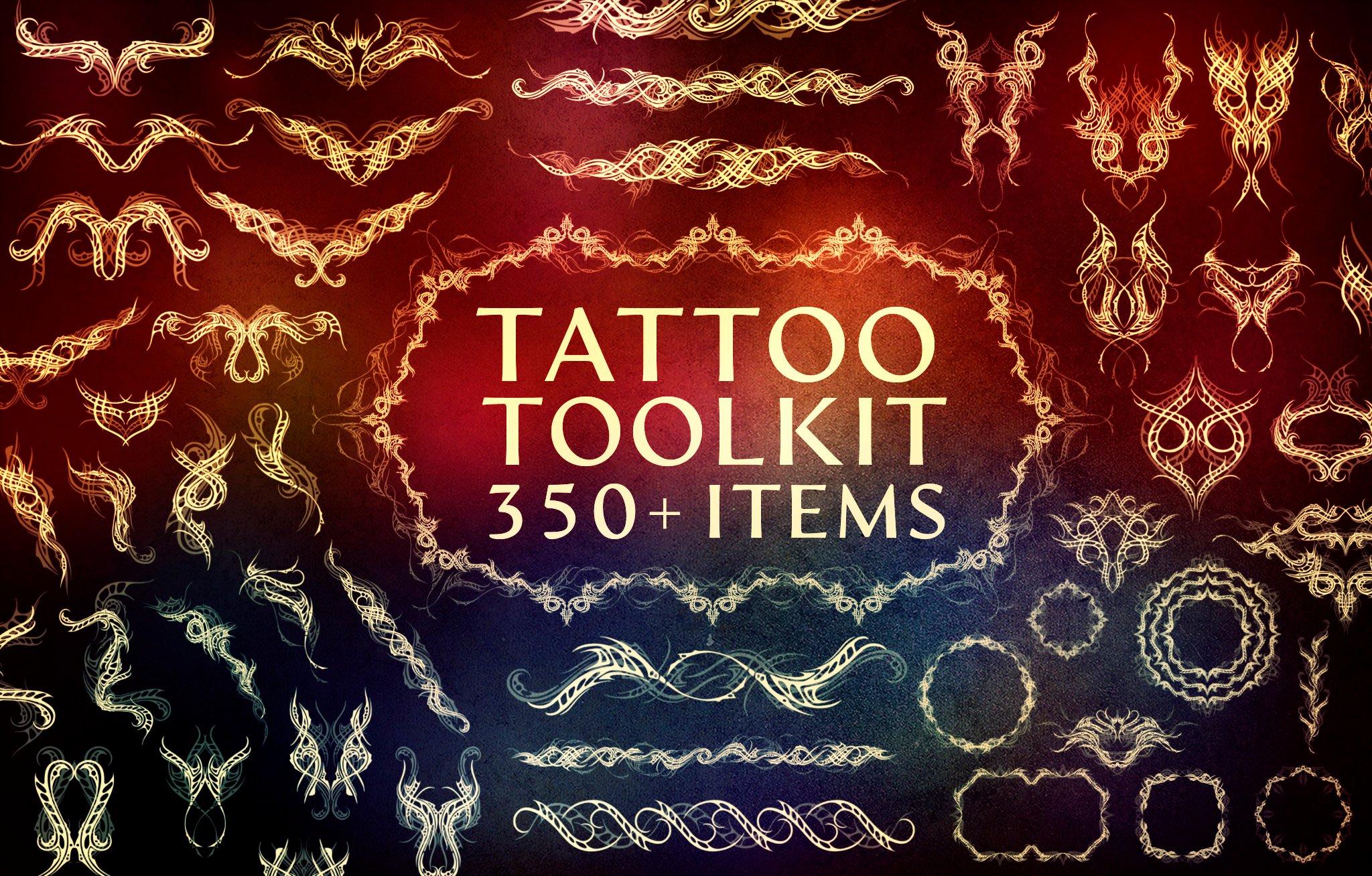 Tattoo Toolkit (Vector, .PNG, Brushes)